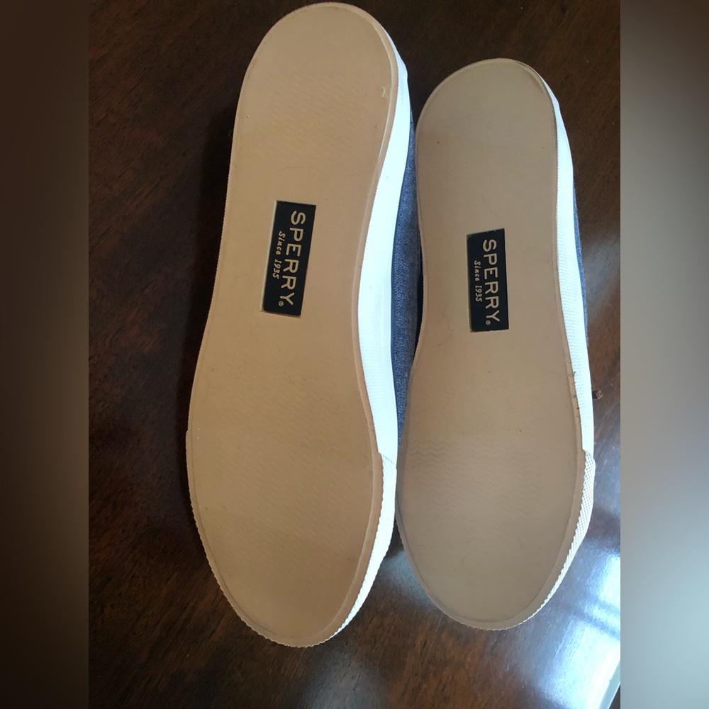 New Women Sperry Seacoast Chambray Blue 7 - Picture 2 of 3